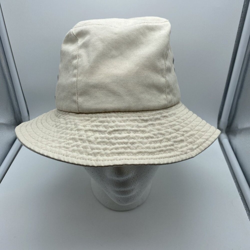 Betmar Ivory Women's Bucket Hat w/ Tie Bow Adult Cap Camp Cotton Outdoor B962